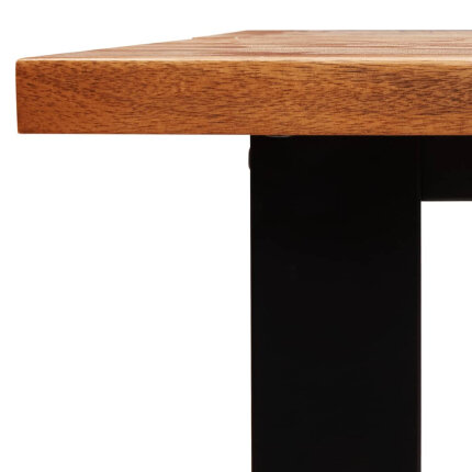 Table à manger Style Industriel en bois d'acacia 140 x 80 x 75 cm {attributes}