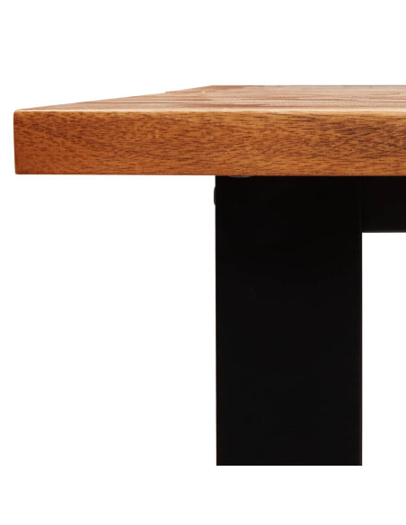 Table à manger Style Industriel en bois d'acacia 140 x 80 x 75 cm {attributes} Table à manger Style Industriel en bois d'acacia 140 x 80 x 75 cm {attributes}