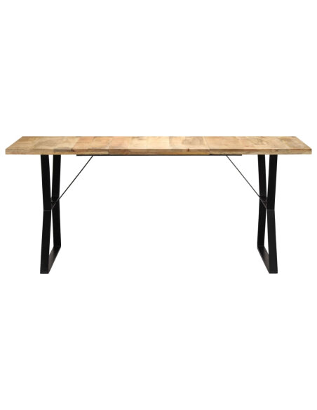 Table à manger Style Industriel en bois de manguier massif 180 x 90 x 76 cm {attributes} Table à manger Style Industriel en bois de manguier massif 180 x 90 x 76 cm {attributes}