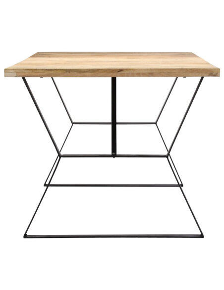 Table à manger Style Industriel en bois de manguier massif 180 x 90 x 76 cm {attributes} Table à manger Style Industriel en bois de manguier massif 180 x 90 x 76 cm {attributes}