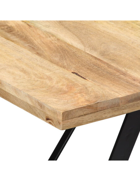 Table à manger Style Industriel en bois de manguier massif 180 x 90 x 76 cm {attributes} Table à manger Style Industriel en bois de manguier massif 180 x 90 x 76 cm {attributes}