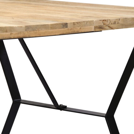 Table à manger Style Industriel en bois de manguier massif 180 x 90 x 76 cm {attributes}