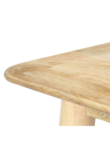 Table de salle à manger Style Scandinave en bois de manguier massif 180 x 90 x 76 cmaa {attributes} Table de salle à manger Style Scandinave en bois de manguier massif 180 x 90 x 76 cmaa {attributes}