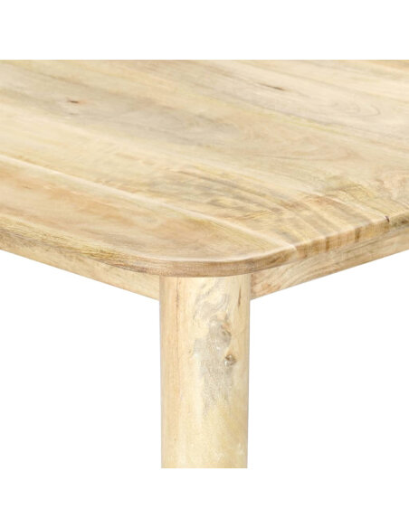 Table de salle à manger Style Scandinave en bois de manguier massif 180 x 90 x 76 cmaa {attributes} Table de salle à manger Style Scandinave en bois de manguier massif 180 x 90 x 76 cmaa {attributes}