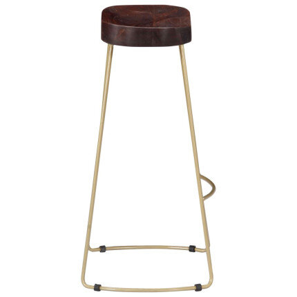Tabourets de bar Industriel / Rétro - Vintage gavin en lot de 2 en bois de manguier massif Brun 45 x 40 x 78 cm {attributes}