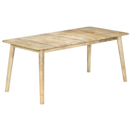 Table de salle à manger Style Scandinave en bois de manguier massif 180 x 90 x 76 cmaa {attributes}