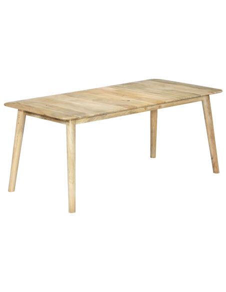 Table de salle à manger Style Scandinave en bois de manguier massif 180 x 90 x 76 cmaa {attributes} Table de salle à manger Style Scandinave en bois de manguier massif 180 x 90 x 76 cmaa {attributes}
