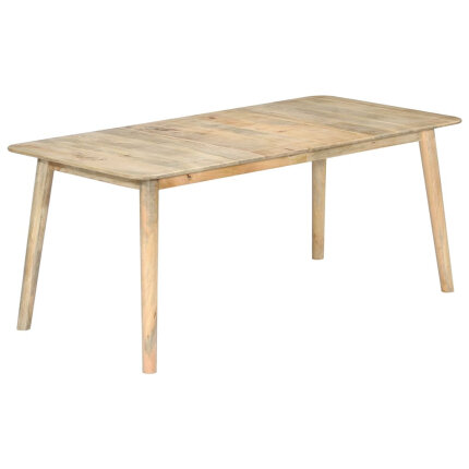 Table de salle à manger Style Scandinave en bois de manguier massif 180 x 90 x 76 cmaa {attributes}