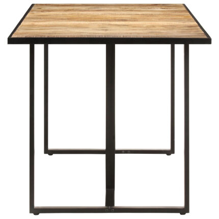 Table salle à manger Style Industriel en bois de manguier brut 180 x 90 x 76 cm {attributes}