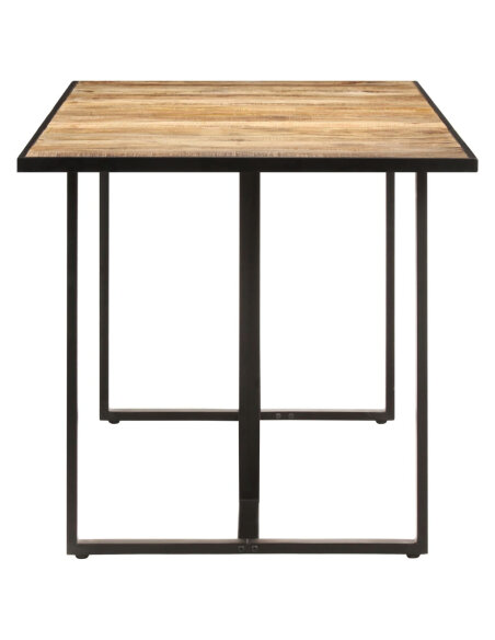 Table salle à manger Style Industriel en bois de manguier brut 180 x 90 x 76 cm {attributes} Table salle à manger Style Industriel en bois de manguier brut 180 x 90 x 76 cm {attributes}