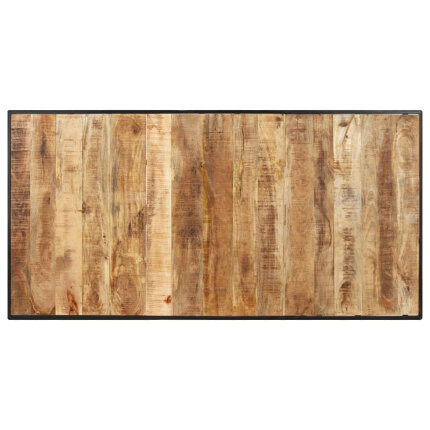 Table salle à manger Style Industriel en bois de manguier brut 180 x 90 x 76 cm {attributes}