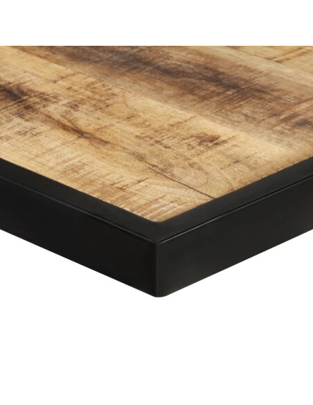 Table salle à manger Style Industriel en bois de manguier brut 180 x 90 x 76 cm {attributes} Table salle à manger Style Industriel en bois de manguier brut 180 x 90 x 76 cm {attributes}