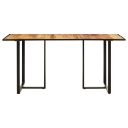 Table à manger Style Industriel en bois de manguier brut 200 x 100 x 76 cm {attributes} 2