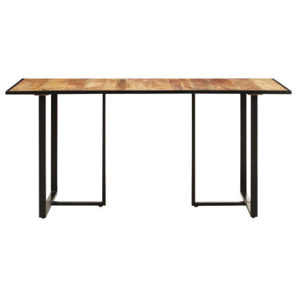 Table à manger Style Industriel en bois de manguier brut 200 x 100 x 76 cm {attributes}