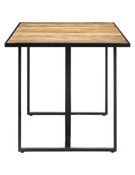 Table à manger Style Industriel en bois de manguier brut 200 x 100 x 76 cm {attributes} Table à manger Style Industriel en bois de manguier brut 200 x 100 x 76 cm {attributes}