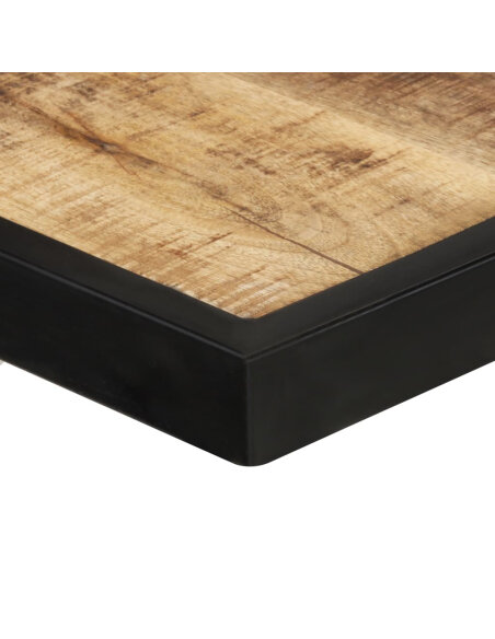 Table à manger Style Industriel en bois de manguier brut 200 x 100 x 76 cm {attributes} Table à manger Style Industriel en bois de manguier brut 200 x 100 x 76 cm {attributes}