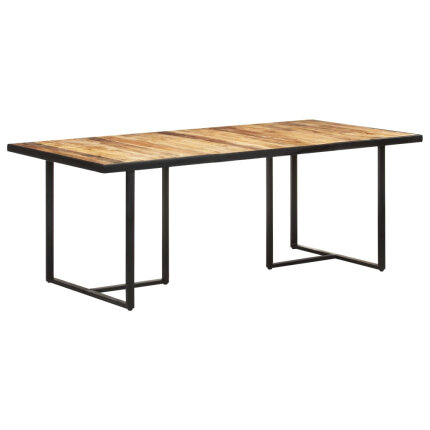 Table à manger Style Industriel en bois de manguier brut 200 x 100 x 76 cm {attributes}