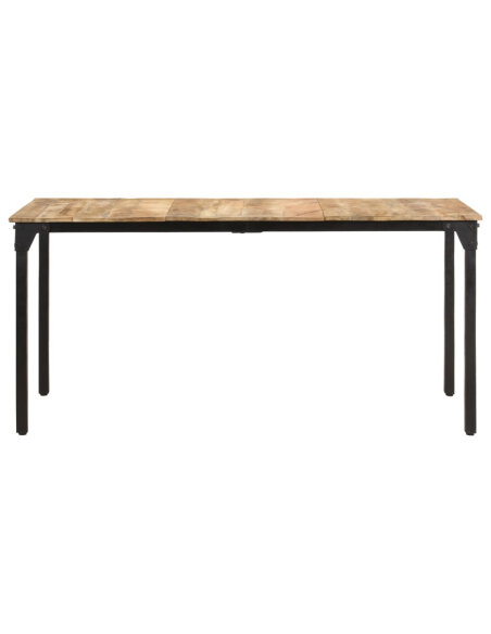 Table salle à manger Style Industriel en bois de manguier brut 160 x 80 x 76 cm {attributes} Table salle à manger Style Industriel en bois de manguier brut 160 x 80 x 76 cm {attributes}