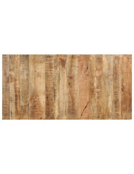 Table salle à manger Style Industriel en bois de manguier brut 160 x 80 x 76 cm {attributes} Table salle à manger Style Industriel en bois de manguier brut 160 x 80 x 76 cm {attributes}
