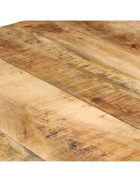 Table salle à manger Style Industriel en bois de manguier brut 160 x 80 x 76 cm {attributes} Table salle à manger Style Industriel en bois de manguier brut 160 x 80 x 76 cm {attributes}