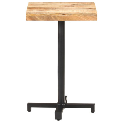 Table de bistro Style Industriel carrée en bois de manguier brut 50 x 50 x 75 cm {attributes}