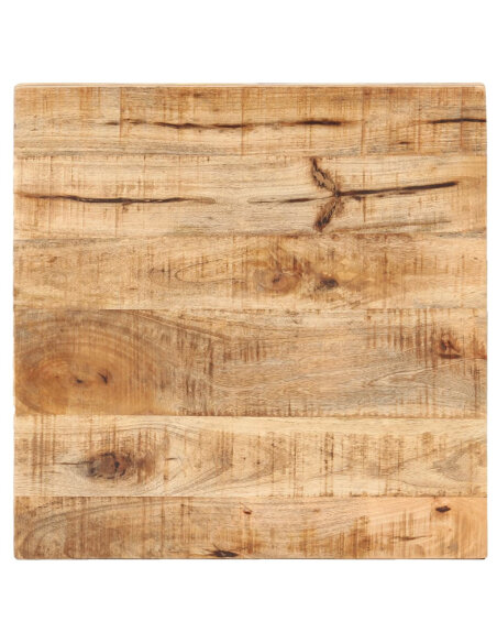Table de bistro Style Industriel carrée en bois de manguier brut 50 x 50 x 75 cm {attributes} Table de bistro Style Industriel carrée en bois de manguier brut 50 x 50 x 75 cm {attributes}