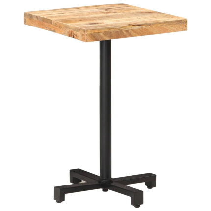 Table de bistro Style Industriel carrée en bois de manguier brut 50 x 50 x 75 cm {attributes}