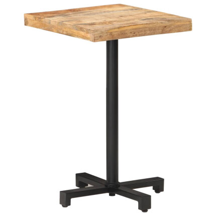 Table de bistro Style Industriel carrée en bois de manguier brut 50 x 50 x 75 cm {attributes}