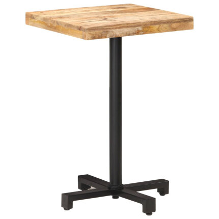 Table de bistro Style Industriel carrée en bois de manguier brut 50 x 50 x 75 cm {attributes}