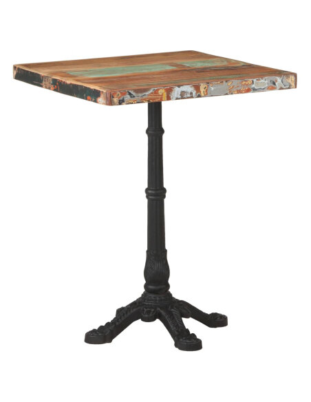 Table de bistro Vintage / Rétro en bois de récupération massif 60x60x76 cmb {attributes} Table de bistro Vintage / Rétro en bois de récupération massif 60x60x76 cmb {attributes}