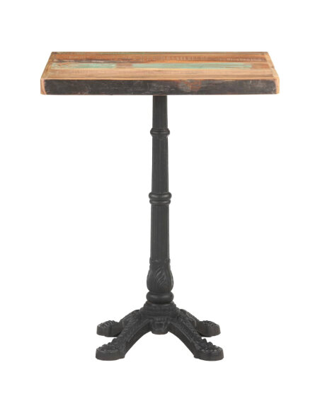 Table de bistro Vintage / Rétro en bois de récupération massif 60x60x76 cmb {attributes} Table de bistro Vintage / Rétro en bois de récupération massif 60x60x76 cmb {attributes}