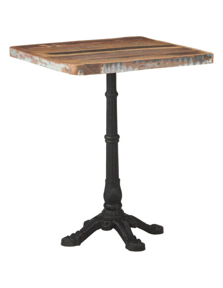 Table de bistro Vintage / Rétro en bois de récupération massif 60x60x76 cmb {attributes} Table de bistro Vintage / Rétro en bois de récupération massif 60x60x76 cmb {attributes}