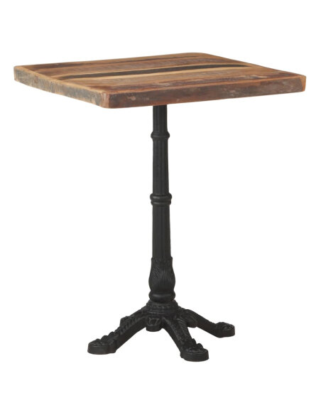 Table de bistro Vintage / Rétro en bois de récupération massif 60x60x76 cmb {attributes} Table de bistro Vintage / Rétro en bois de récupération massif 60x60x76 cmb {attributes}