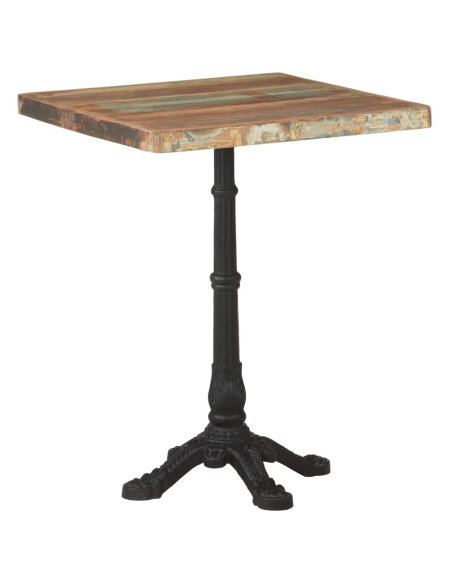 Table de bistro Vintage / Rétro en bois de récupération massif 60x60x76 cmb {attributes} Table de bistro Vintage / Rétro en bois de récupération massif 60x60x76 cmb {attributes}