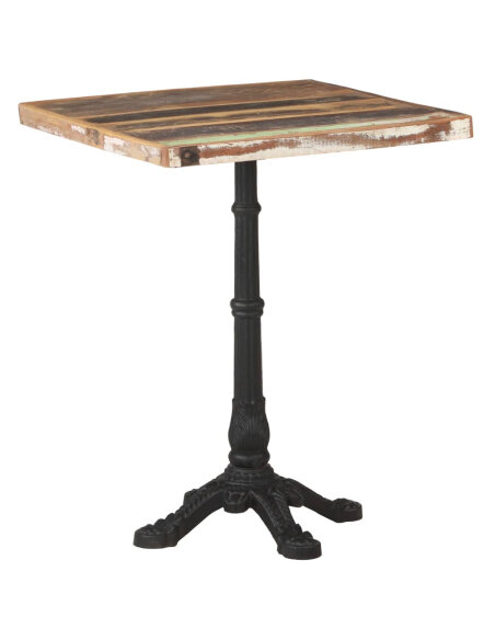 Table de bistro Vintage / Rétro en bois de récupération massif 60x60x76 cmb {attributes} Table de bistro Vintage / Rétro en bois de récupération massif 60x60x76 cmb {attributes}