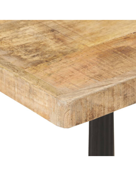 Table de bistro Vintage / Rétro en bois de manguier brut 60x60x77 cmc {attributes} Table de bistro Vintage / Rétro en bois de manguier brut 60x60x77 cmc {attributes}