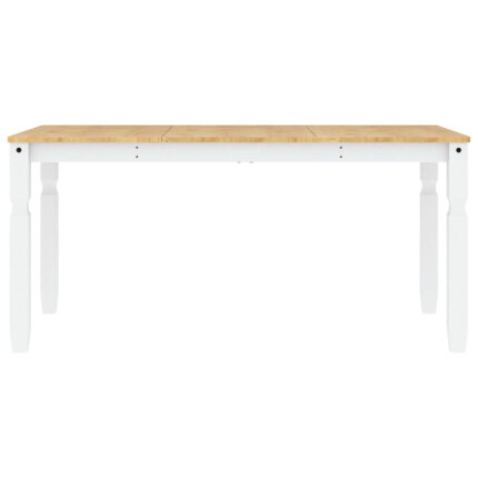 Table à manger style Campagne en bois de pin massif Blanc 160x80x75 cm {attributes}