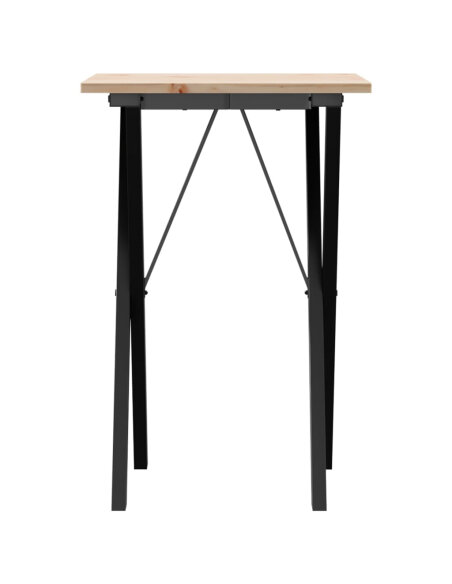 Table à manger Style Industriel cadre en X en bois de pin massif & fonte 50 x 50 x 75 cm {attributes} Table à manger Style Industriel cadre en X en bois de pin massif & fonte 50 x 50 x 75 cm {attributes}