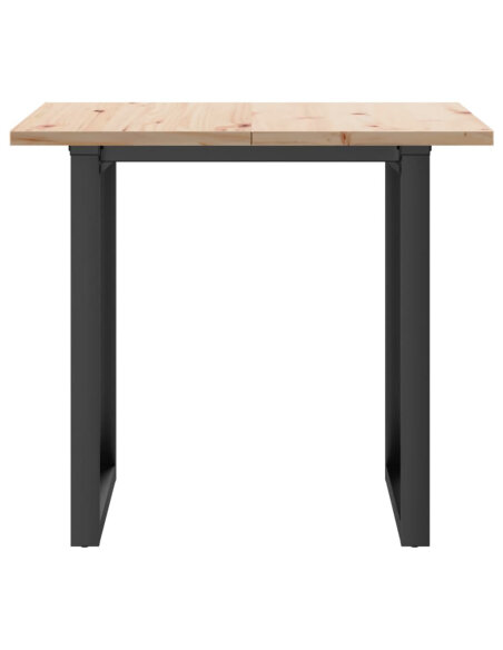 Table à manger Style Industriel cadre en O en bois de pin massif & fonte 90 x 90 x 75.5 cm {attributes} Table à manger Style Industriel cadre en O en bois de pin massif & fonte 90 x 90 x 75.5 cm {attributes}