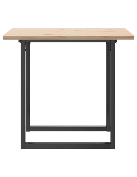 Table à manger Style Industriel cadre en O en bois de pin massif & fonte 90 x 90 x 75.5 cm {attributes} Table à manger Style Industriel cadre en O en bois de pin massif & fonte 90 x 90 x 75.5 cm {attributes}