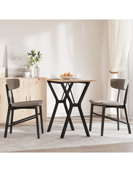Table à manger Style Industriel cadre en Y en bois de pin massif & fonte 80 x 50 x 75 cm {attributes} Table à manger Style Industriel cadre en Y en bois de pin massif & fonte 80 x 50 x 75 cm {attributes}