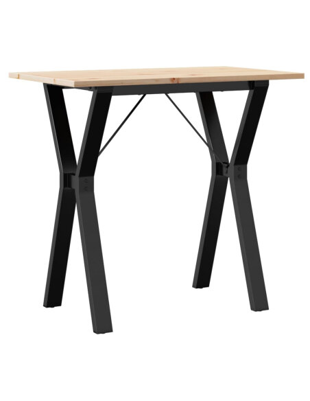 Table à manger Style Industriel cadre en Y en bois de pin massif & fonte 80 x 50 x 75 cm {attributes} Table à manger Style Industriel cadre en Y en bois de pin massif & fonte 80 x 50 x 75 cm {attributes}
