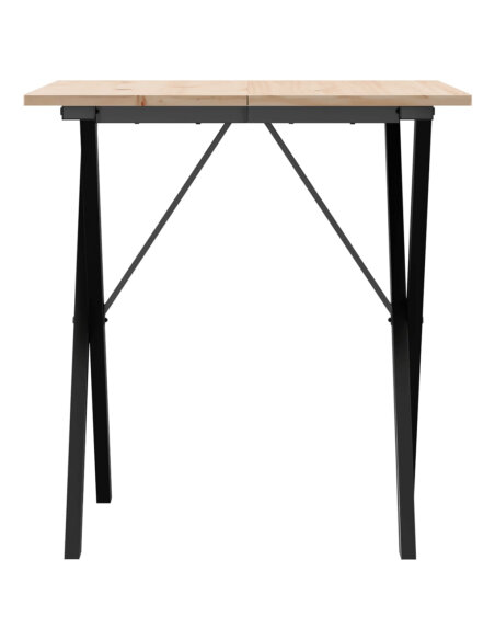 Table à manger Style Industriel cadre en X en bois de pin massif & fonte 70 x 70 x 75 cm {attributes} Table à manger Style Industriel cadre en X en bois de pin massif & fonte 70 x 70 x 75 cm {attributes}