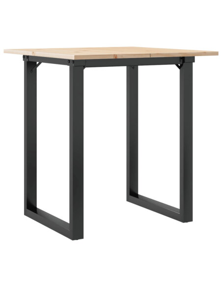 Table à manger Style Industriel cadre en O en bois de pin massif & fonte 60 x 60 x 75 cm {attributes} Table à manger Style Industriel cadre en O en bois de pin massif & fonte 60 x 60 x 75 cm {attributes}