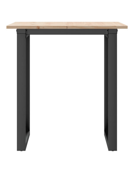 Table à manger Style Industriel cadre en O en bois de pin massif & fonte 60 x 60 x 75 cm {attributes} Table à manger Style Industriel cadre en O en bois de pin massif & fonte 60 x 60 x 75 cm {attributes}