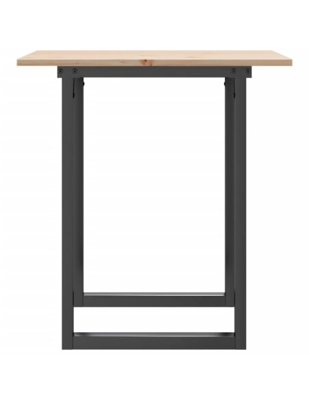 Table à manger Style Industriel cadre en O en bois de pin massif & fonte 60 x 60 x 75 cm {attributes} Table à manger Style Industriel cadre en O en bois de pin massif & fonte 60 x 60 x 75 cm {attributes}