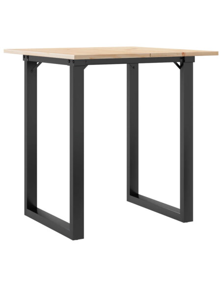 Table à manger Style Industriel cadre en O en bois de pin massif & fonte 60 x 60 x 75 cm {attributes} Table à manger Style Industriel cadre en O en bois de pin massif & fonte 60 x 60 x 75 cm {attributes}