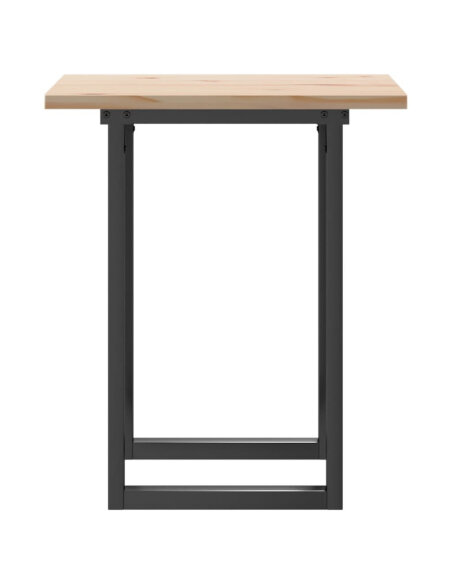 Table à manger Style Industriel cadre en O en bois de pin massif & fonte 70 x 70 x 75.5 cm {attributes} Table à manger Style Industriel cadre en O en bois de pin massif & fonte 70 x 70 x 75.5 cm {attributes}