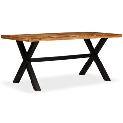 Table à manger Style Industriel en bois massif d'acacia et de manguier 180x90x76 cm {attributes} 2
