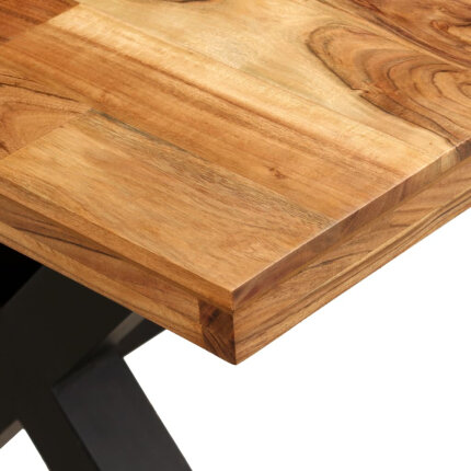 Table à manger Style Industriel en bois massif d'acacia et de manguier 180x90x76 cm {attributes}